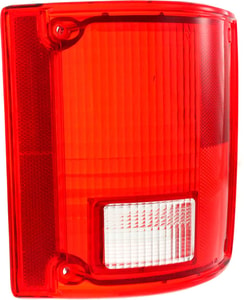 Tail Light Lens for Chevrolet C/K Full Size 1973-1991 Right <u><i>Passenger</i></u>, Without Chrome Trim, Replacement