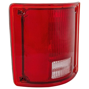 Tail Light for Chevrolet Suburban 1978-1991, Left <u><i>Driver</i></u> Side, Lens and Housing without Chrome Trim, Replacement