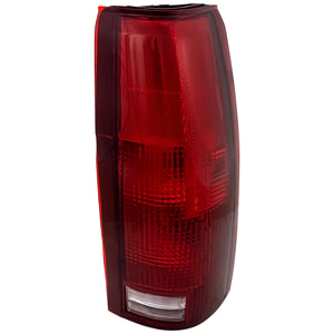 Tail Light Assembly for Chevrolet C/K Full Size Models 1988-2000, Right <u><i>Passenger</i></u>, Halogen, Clear/Red Lens, Replacement