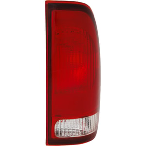 Right <u><i>Passenger</i></u> Tail Light for Ford F-150 1997-2003, F-Super Duty 1999-2007, Lens and Housing, Halogen, F-150/F-150 Heritage, Stepside, Replacement