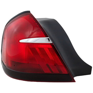 Tail Light Lens and Housing for 1998-2002 Mercury Grand Marquis, Left <u><i>Driver</i></u> Side, Replacement
