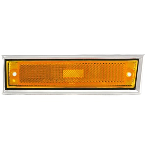 Front Side Marker Light for Chevrolet Suburban (1981-1991), Left <u><i>Driver</i></u> Side, Lens and Housing with Chrome Trim, Replacement