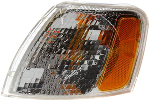 Corner Light Assembly for Volkswagen Passat 1998-2001, Left <u><i>Driver</i></u>, Clear and Amber Lens, Old Body Style, Replacement