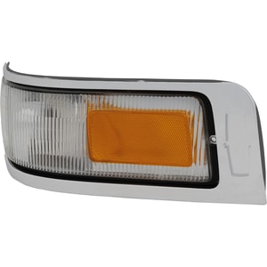 Corner Light for Lincoln Town Car 1995-1997, Left <u><i>Driver</i></u>, Lens and Housing, with Emblem Provision, Replacement