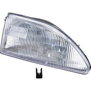 Headlight Assembly for Ford Mustang 1994-1998, Right <u><i>Passenger</i></u> Side, Halogen Light, Excludes Cobra Model, Replacement