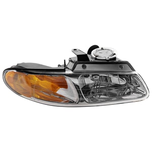 Headlight Assembly for Dodge/Chrysler Caravan, Town and Country, Voyager (1996-1999), Halogen, Right <u><i>Passenger</i></u> Side, Without Quad Lights, Replacement