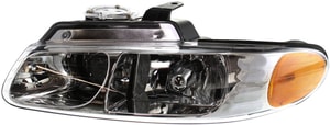 Headlight Assembly for 2000 Caravan, Town and Country, Voyager, Left <u><i>Driver</i></u>, Halogen, w/ Quad Lights, Replacement