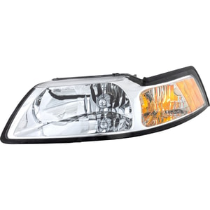 Headlight Assembly for 1999-2000 Ford Mustang, Left <u><i>Driver</i></u> Side, Replacement