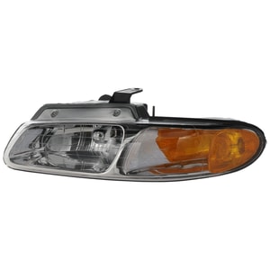 Headlight Assembly for 2000 Dodge Caravan/Town and Country/Voyager, Left <u><i>Driver</i></u>, Halogen, Without Quad and Daytime Light, Replacement