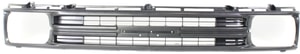 Grille for 1989-1991 Toyota Pickup, Painted Argent Shell and Insert, 1-Piece Type, 2WD (Two-Wheel Drive), Replacement