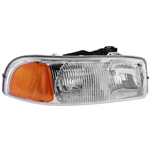Headlight Assembly for GMC Sierra 1999-2006, Right <u><i>Passenger</i></u>, Halogen, Includes 2007 Classic, Replacement