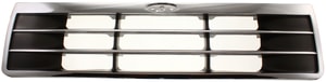 Grille for Ford Explorer 1991-1994, Plastic Chrome Shell with Painted Silver Insert, Replacement
