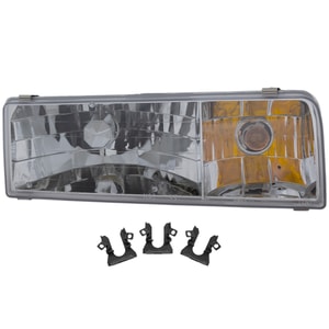 Headlight Assembly for Lincoln Town Car 1995-1997 Right <u><i>Passenger</i></u> Side, Halogen Light, Replacement