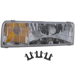 Headlight Assembly for Lincoln Town Car 1995-1997, Left <u><i>Driver</i></u>, Halogen, Replacement