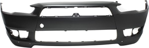 Front Bumper Cover for Mitsubishi Lancer 2008-2015, Primed (Ready to Paint), with Air Dam Holes, Standard Type, Excluding Evolution Models, Replacement