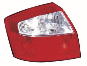 2002 - 2005 Audi A4 Rear Tail Light Assembly Replacement Housing / Lens / Cover - Left <u><i>Driver</i></u> Side - (4 Door; Sedan)