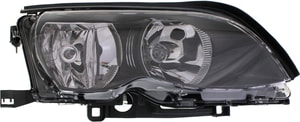 Headlight Assembly for BMW 3-Series (02-05) Right <u><i>Passenger</i></u>, Halogen, Black Interior, Sedan/Wagon, Replacement - Fits Models: 320i, 323i, 325i, 328i, 330i.