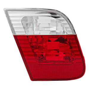 Tail Light for BMW 3-Series 2002-2005, Left <u><i>Driver</i></u>, Inner, Lens and Housing, Clear and Red Lens, Sedan, Replacement - Fits Models: 320i, 325i, 330i.
