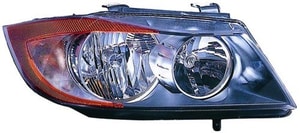Right <u><i>Passenger</i></u> Headlight Assembly for 2006 - 2008 BMW 330i E90 Body Code Sedan, Front Headlight Assembly Replacement Housing/Lens/Cover, Halogen, Composite,  63116942726, Replacement