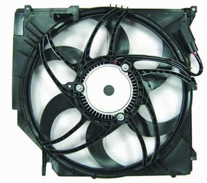 Radiator Fan/Motor Assembly for 2004 - 2010 BMW X3 Engine, Radiator Cooling Fan Assembly Replacement, 400 Watt, 17113452509, Replacement