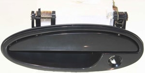 Front Exterior Door Handle for Chevrolet Impala 2000-2005 Left <u><i>Driver</i></u>, Black Plastic, with Keyhole, Paint to Match, Replacement