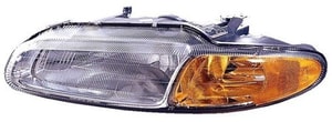 1996 - 2000 Chrysler Sebring Front Headlight Assembly Replacement Housing / Lens / Cover - Left <u><i>Driver</i></u> Side - (Convertible)