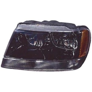 1999 - 2004 Jeep Grand Cherokee Front Headlight Assembly Replacement Housing / Lens / Cover - Left <u><i>Driver</i></u> Side - (Laredo + Sport)