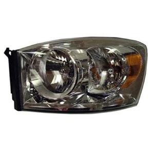 2007 - 2009 Dodge Ram 3500 Front Headlight Assembly Replacement Housing / Lens / Cover - Left <u><i>Driver</i></u> Side
