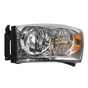 Headlight Assembly for Dodge Full Size Pickup 2007-2009, Left <u><i>Driver</i></u>, Halogen, Compatible with All Cab Types, CAPA-Certified, Replacement