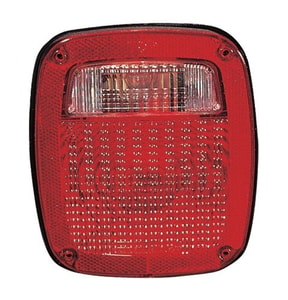1998 - 2006 Jeep Wrangler Rear Tail Light Assembly Replacement / Lens / Cover - Left <u><i>Driver</i></u> Side