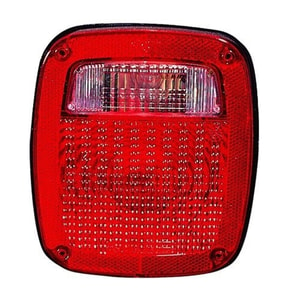 1998 - 2006 Jeep Wrangler Rear Tail Light Assembly Replacement / Lens / Cover - Right <u><i>Passenger</i></u> Side