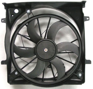 Radiator Cooling Fan Assembly for 2002 - 2007 Jeep Liberty 3.7L V6 Engine, Single Fan Assembly, Replacement;  52079528AB-PFM