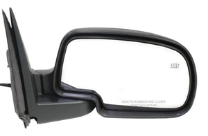 Power Mirror for Chevrolet Silverado/GMC Sierra 2003-2007, Right <u><i>Passenger</i></u>, Non-Towing, Manual Folding, Heated, Textured, without Memory, Puddle Light and Signal Light, Includes 2007 Classic, Replacement