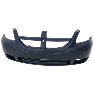 Front Bumper Cover for Dodge Grand Caravan 2005-2007 SXT Model, Primed (Ready to Paint), Without Fog Light Holes, Replacement