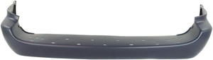 Rear Bumper Cover for Dodge Grand Caravan 2001-2007, Primed (Ready to Paint), Without Rear Object Sensor Holes, Single Exhaust Hole, Without Black Trim, (2005-2007 Without Chrome Molding and Stow and Go Seat), Replacement