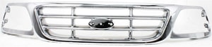 Chrome Cross Bar Insert Grille for Ford F-150 1999-2003, F-250 1999, F-150 Heritage Models, Replacement