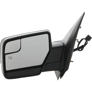 Power Mirror for Ford Expedition 2007-2017, Left <u><i>Driver</i></u>, Non-Towing, Manual Folding, Heated, Blinded Spot Glass, Textured, without Auto Dimming, Memory, and Signal Light, Replacement