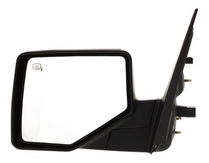 Power Mirror for Ford Explorer 2006-2010, Left <u><i>Driver</i></u>, Manual Folding, Heated, Chrome/Textured, 2 Caps, with Puddle Light, Replacement