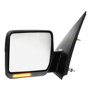 Power Mirror for Ford F-150 2004-2006, Left <u><i>Driver</i></u>, Non-Towing, Manual Folding, Heated, Textured, with In-housing Signal Light, Excludes Auto Dimming, Blind Spot Detection, and Memory, Replacement