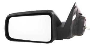 Manual Remote Mirror for Ford Focus 2008-2011 Sedan S Model, Left <u><i>Driver</i></u>, Non-Folding, Non-Heated, Paintable/Textured, Includes 2 Caps, Replacement