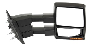 Towing Mirror for Ford F-150 2009-2014, Right <u><i>Passenger</i></u> Side, Power, Manual Folding, Heated, Textured, with Memory, Puddle Light and Signal Light, Replacement