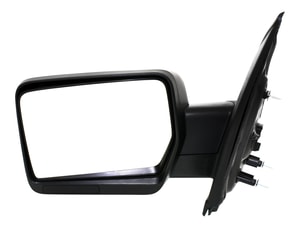 Power Mirror for Ford F-150 2009-2010, Left <u><i>Driver</i></u>, Non-Towing, Manual Folding, Non-Heated, Textured Standard, without Auto Dimming, Blind Spot Detection, Memory, and Signal Light, Excludes SVT Raptor- Replacement