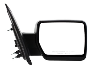 Mirror for Ford F-150 2009-2010, Right <u><i>Passenger</i></u>, Non-Towing, Power, Manual Folding, Non-Heated, Textured, Standard, Without Auto Dimming, Blind Spot Detection, Memory, and Signal Light, Excluding SVT Raptor Model, Replacement