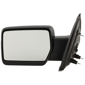Manual Adjust Mirror for Ford F-150 2009-2010, Left <u><i>Driver</i></u> Side, Non-Towing, Manual Folding, Non-Heated, Textured, without Auto Dimming, Blind Spot Detection, Memory, and Signal Light, Replacement