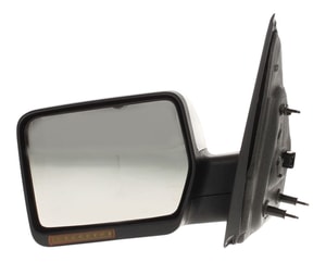 Power Mirror for Ford F-150 2007-2008, Left <u><i>Driver</i></u>, Non-Towing, Manual Folding, Heated, Chrome, with In-housing Signal Light, without Auto Dimming, Blind Spot Detection and Memory, Replacement