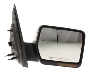 Power Mirror for Ford F-150 2007-2008 Right <u><i>Passenger</i></u>, Non-Towing, Manual Folding, Heated, Chrome, with In-housing Signal Light, without Auto Dimming, Blind Spot Detection, Memory, Replacement