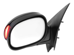Power Mirror for Ford F-150 2001-2003, Left <u><i>Driver</i></u>, Non-Towing, Manual Folding, Non-Heated, Paintable, with In-Housing Signal Light, without Auto Dimming, Blind Spot Detection, and Memory, Replacement