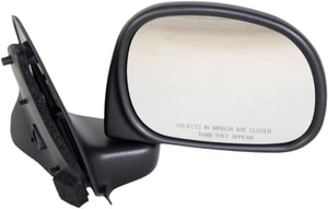 Manual Adjust Mirror for Ford F-150 2002-2004, Right <u><i>Passenger</i></u>, Non-Towing, Manual Folding, Non-Heated, Textured, without Auto Dimming, Blind Spot Detection, Memory, and Signal Light, Replacement