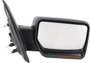 Power Mirror for Ford F-150 2009-2010, Right <u><i>Passenger</i></u>, Non-Towing, Manual Folding, Heated, Paintable, with In-Housing Signal Light and Memory, without Auto Dimming and Blind Spot Detection, Replacement