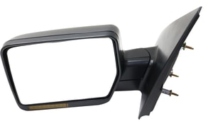 Power Mirror for Ford F-150 2007-2008, Left <u><i>Driver</i></u>, Non-Towing, Manual Folding, Heated, Textured, with In-Housing Signal Light, without Auto Dimming, Blind Spot Detection, and Memory, Replacement